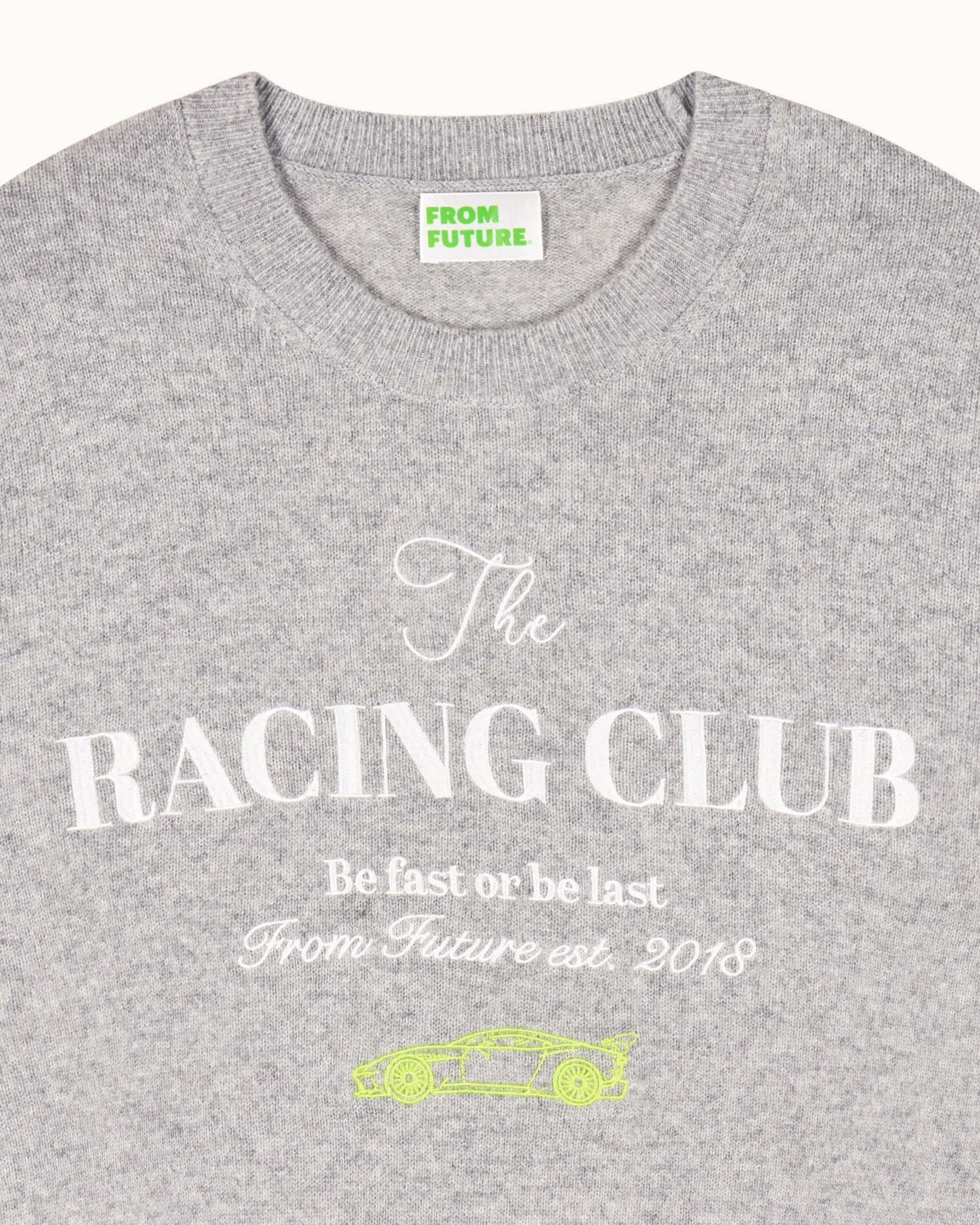 GRIS CHINE FONCE / NEW / QTY : 24 / Pull Col Rond Racing Club - Gris Chine Fonce
