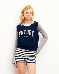 NAVY / NEW / QTY : 26 / Pull Sans Manches Future - Navy