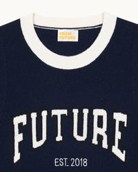 Pull sans manches Future en cachemire - Navy