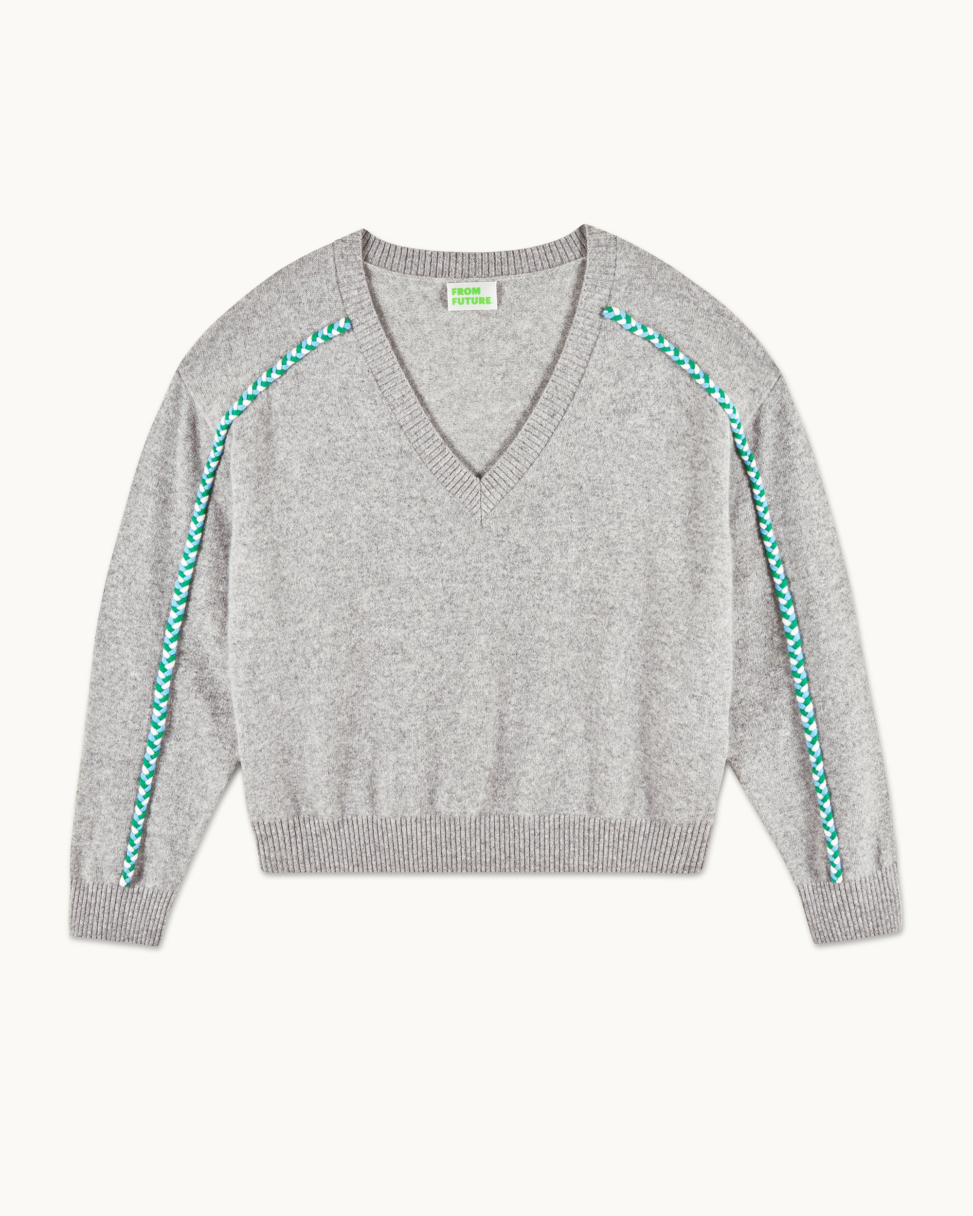 GRIS CHINE FONCE / NEW / QTY : 43 / Pull Col V - Gris Chine Fonce