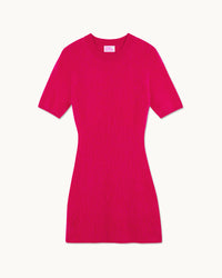 TROPICAL RASPBERRY / NEW / QTY : 17 / Robe Courte Cachemire Brossé - Tropical Raspberry