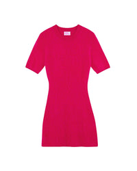 Robe courte en cachemire brossé - Tropical Raspberry