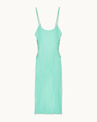 AQUA GREEN / NEW / QTY : 16 / Robe Longue Bretelles Bijoux F.u.t.u.r.e - Aqua Green