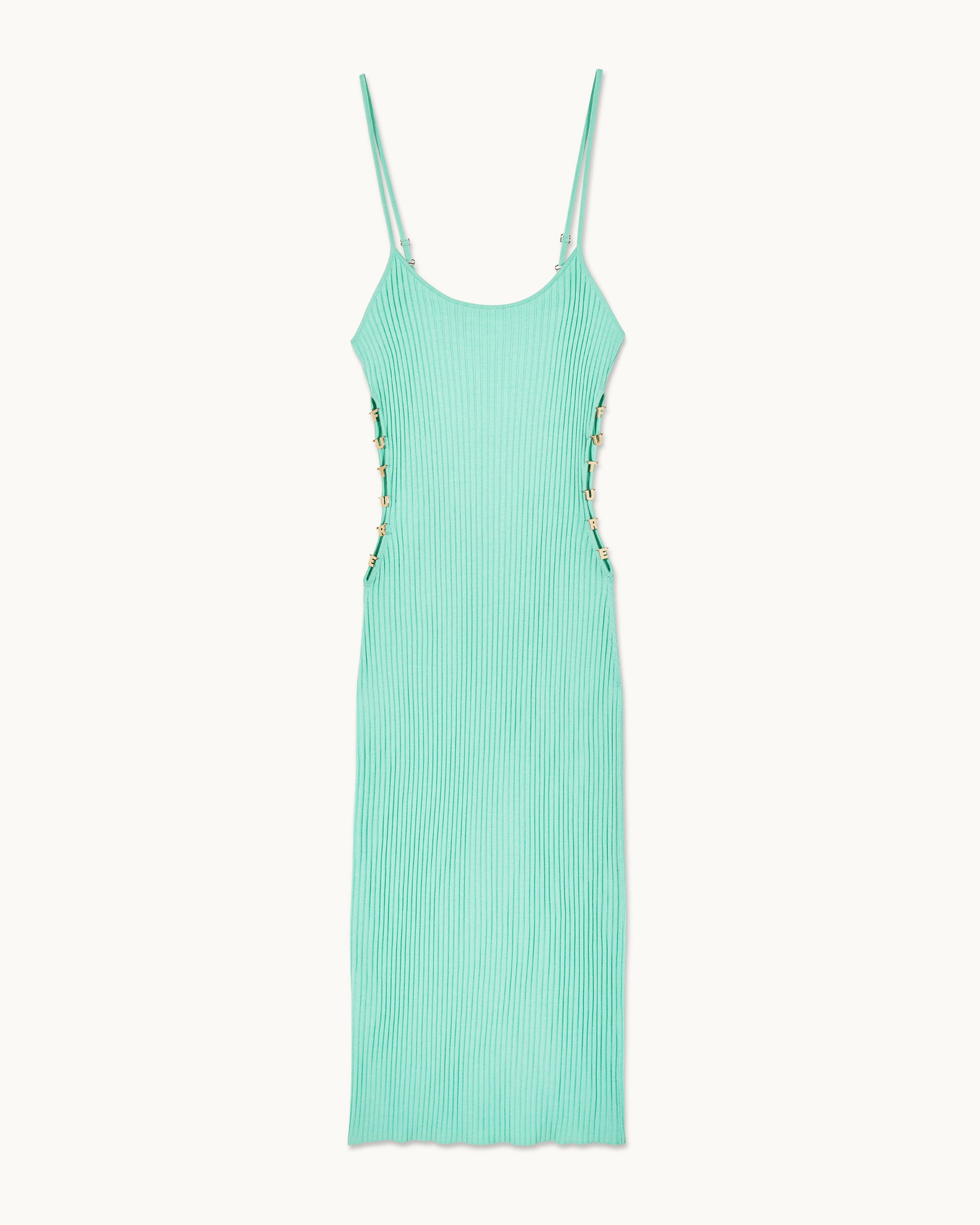 AQUA GREEN / NEW / QTY : 16 / Robe Longue Bretelles Bijoux F.u.t.u.r.e - Aqua Green