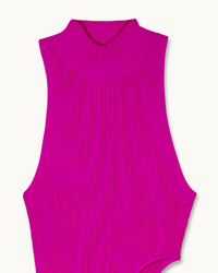 TROPICAL RASPBERRY / NEW / QTY : 24 / Robe Longue Bretelles Ouverture - Tropical Raspberry