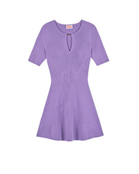 Robe courte bijoux future en laine - Spicy Lilac
