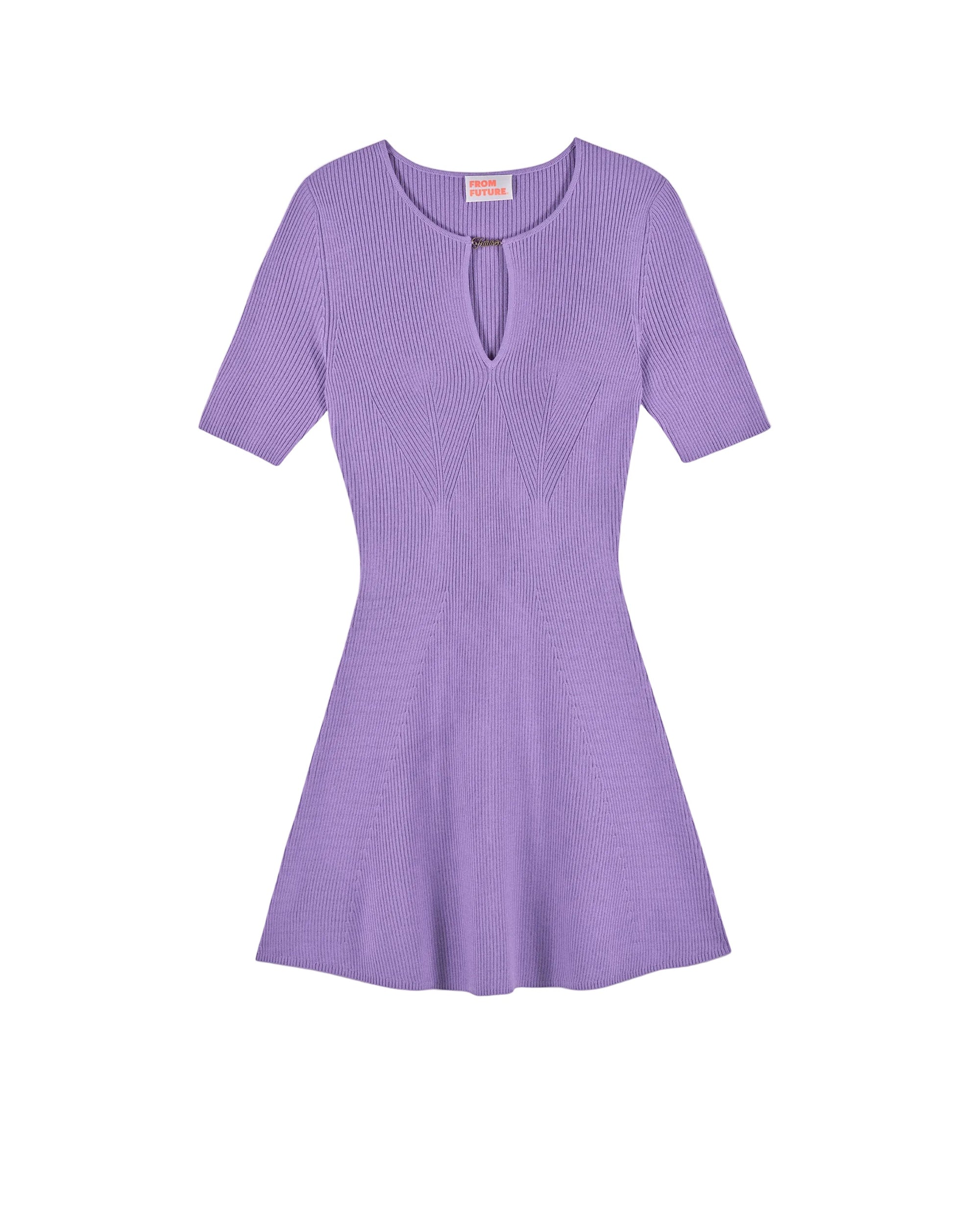 Robe courte bijoux future en laine - Spicy Lilac