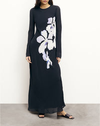 Robe longue Marlow - Big Black Orchid