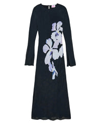 Robe longue Marlow - Big Black Orchid