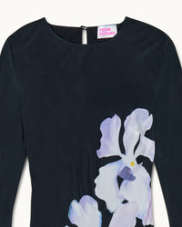 Robe longue Marlow - Big Black Orchid