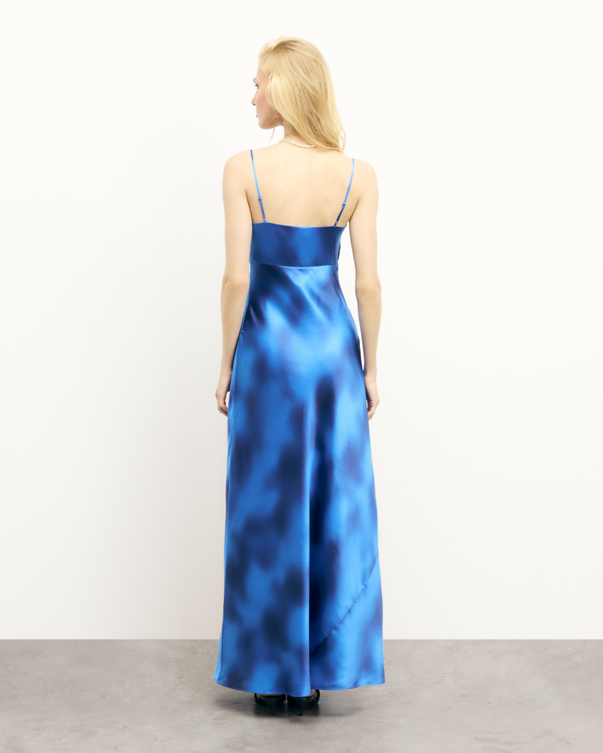 FUZZY BLUE / NEW / QTY : 127 / Robe Longue Bretelles Mazal - Fuzzy Blue