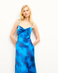 FUZZY BLUE / NEW / QTY : 127 / Robe Longue Bretelles Mazal - Fuzzy Blue