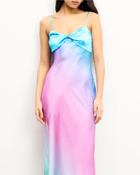 Robe longue à bretelles Mazal en soie - Fairy Sky