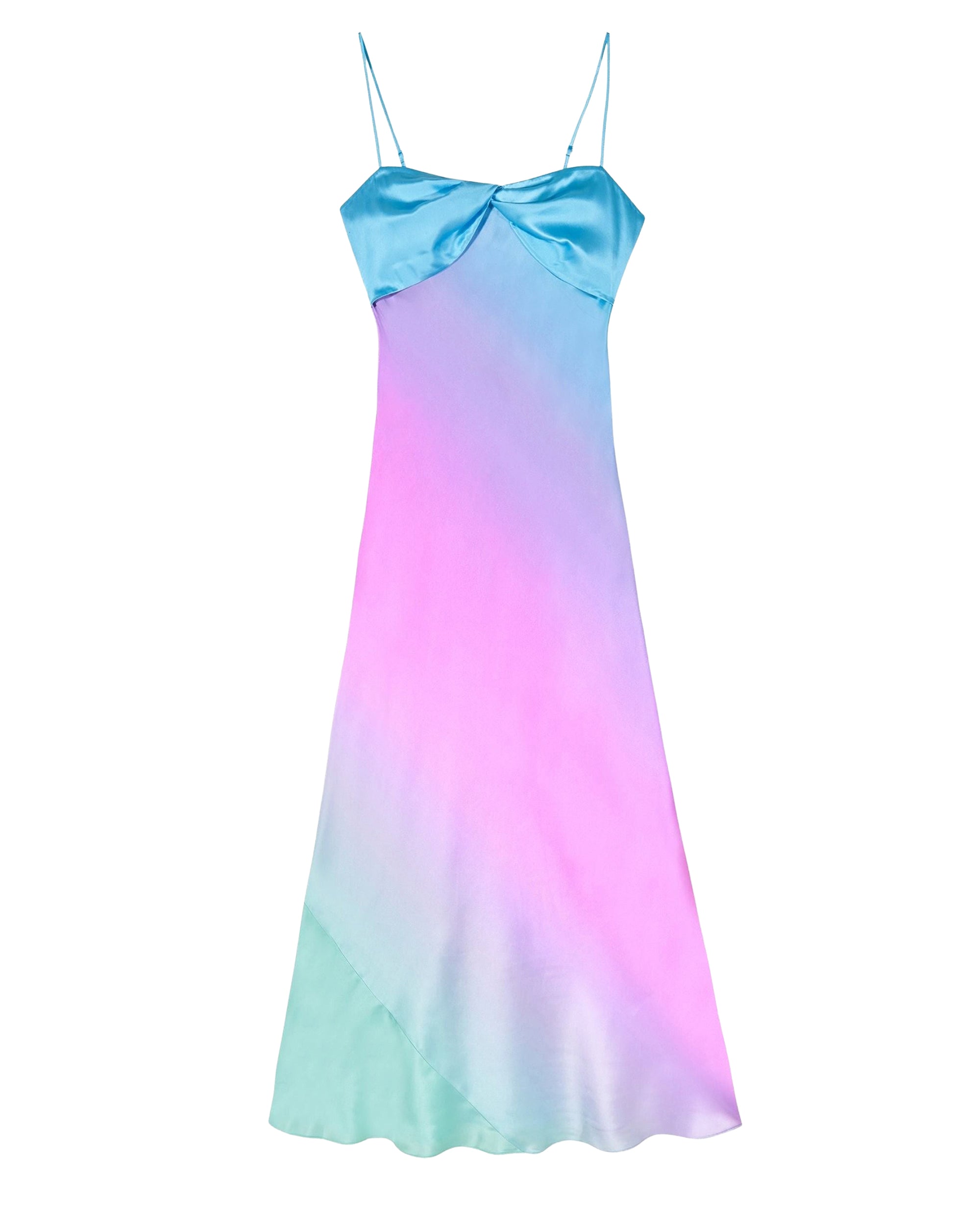 Robe longue à bretelles Mazal en soie - Fairy Sky
