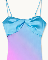 Robe longue à bretelles Mazal en soie - Fairy Sky