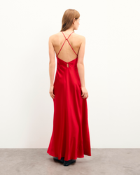 RED / NEW / QTY : 76 / Robe Longue Bretelles Valentina - Red