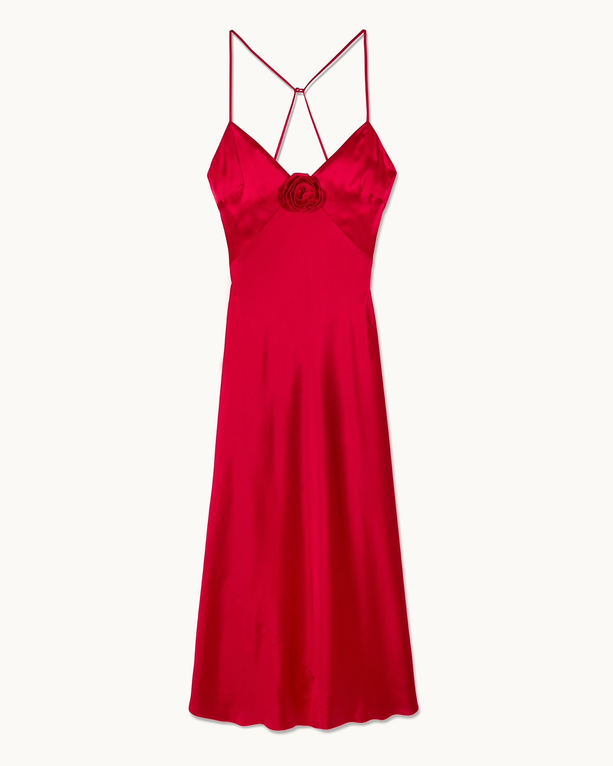RED / NEW / QTY : 76 / Robe Longue Bretelles Valentina - Red