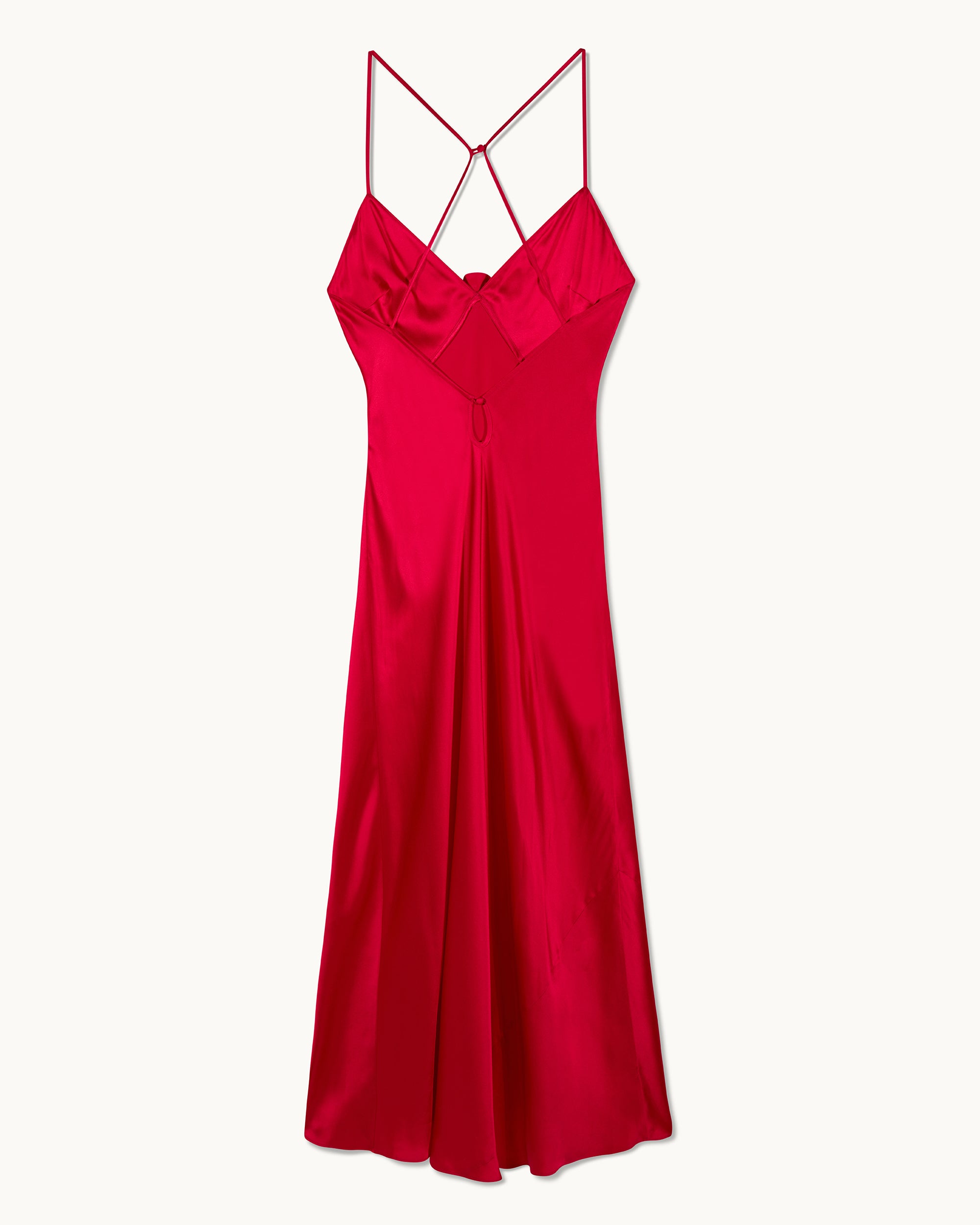 RED / NEW / QTY : 76 / Robe Longue Bretelles Valentina - Red