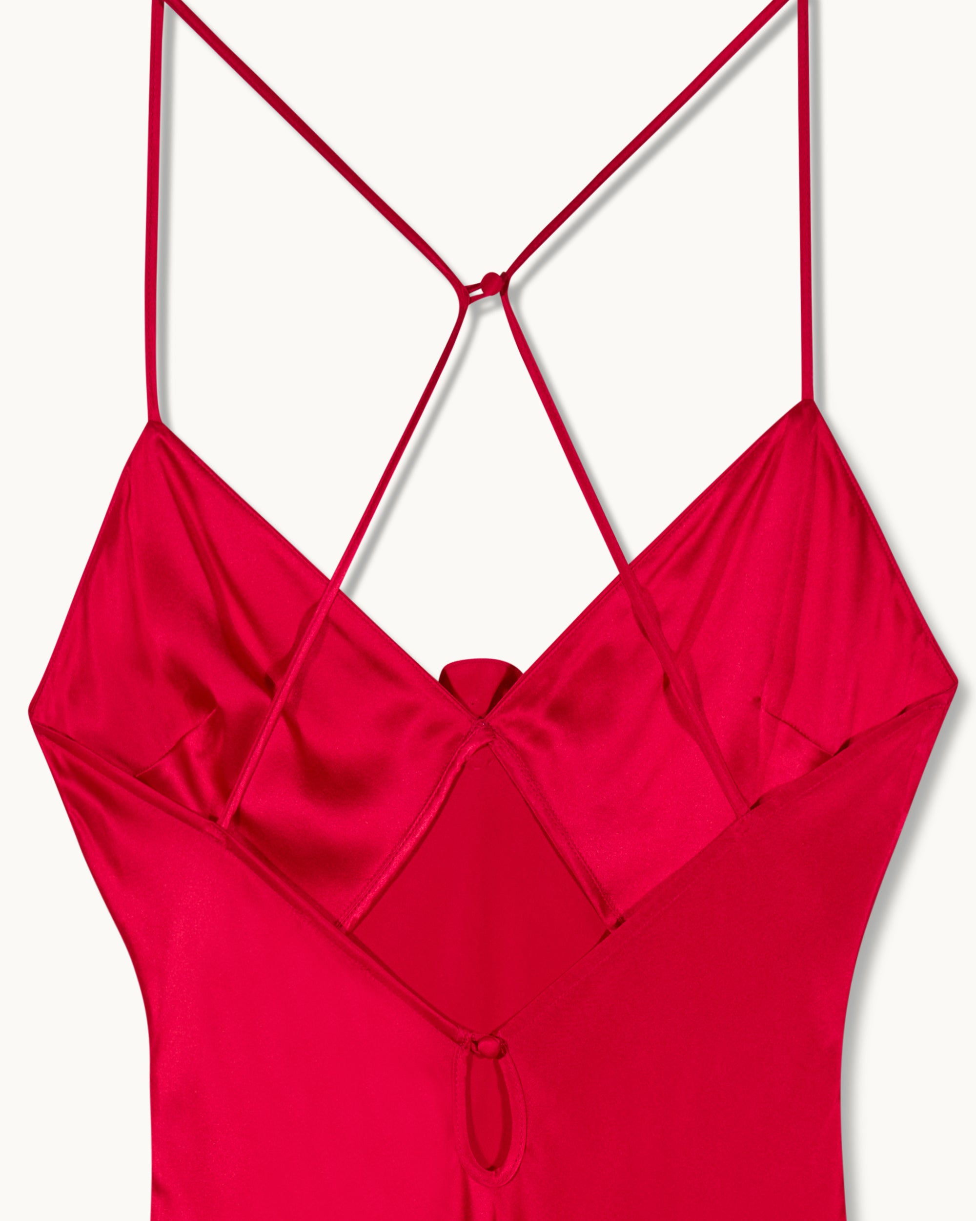RED / NEW / QTY : 76 / Robe Longue Bretelles Valentina - Red