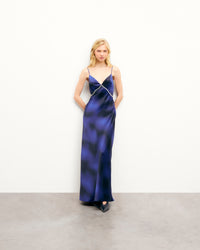 BLURRY NIGHT / NEW / QTY : 45 / Robe Longue Bretelles Esmée - Blurry Night