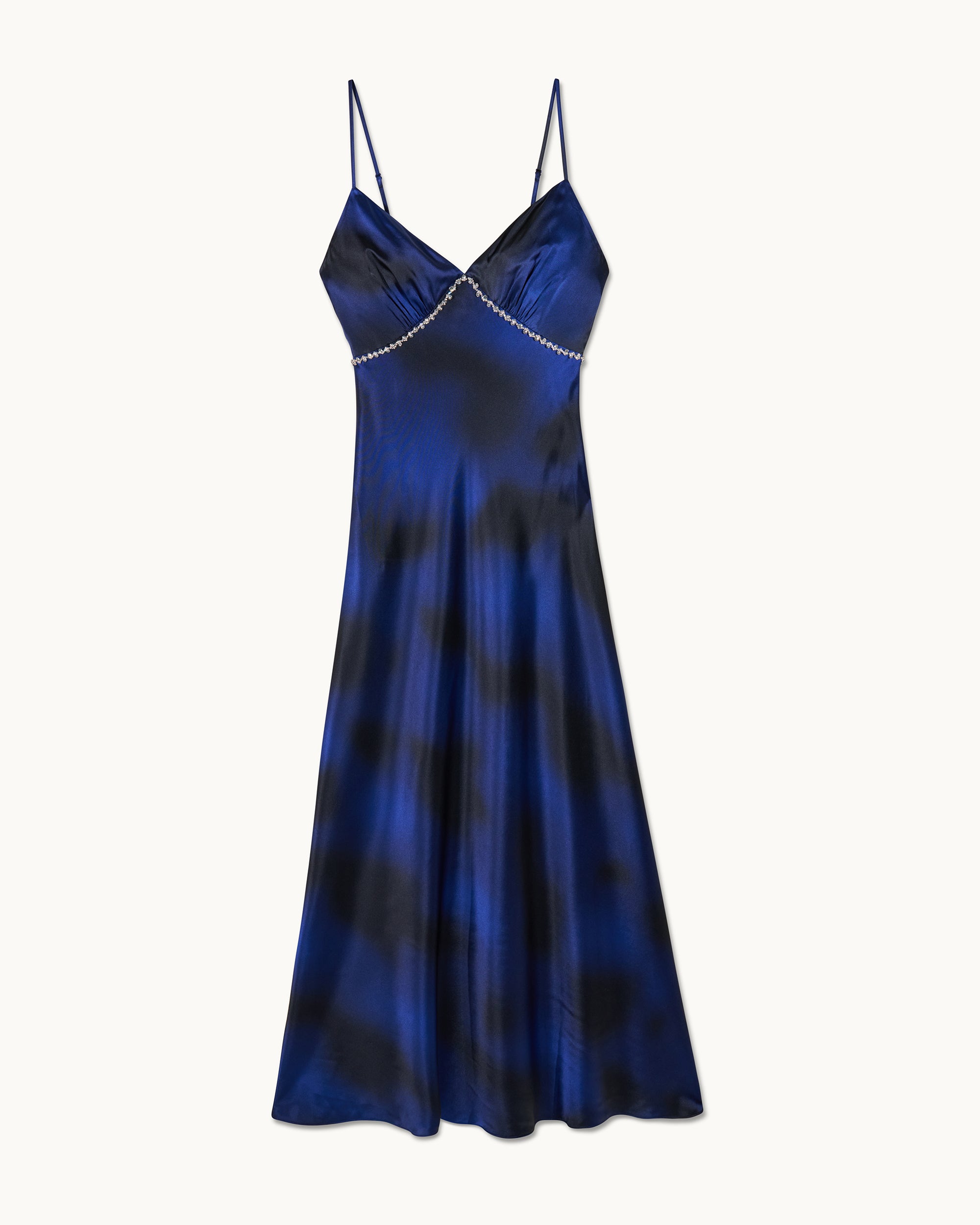 BLURRY NIGHT / NEW / QTY : 45 / Robe Longue Bretelles Esmée - Blurry Night