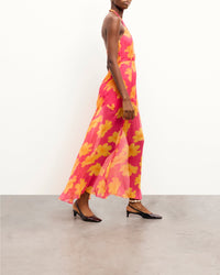 Robe longue à bretelles Perla - Floating Garden