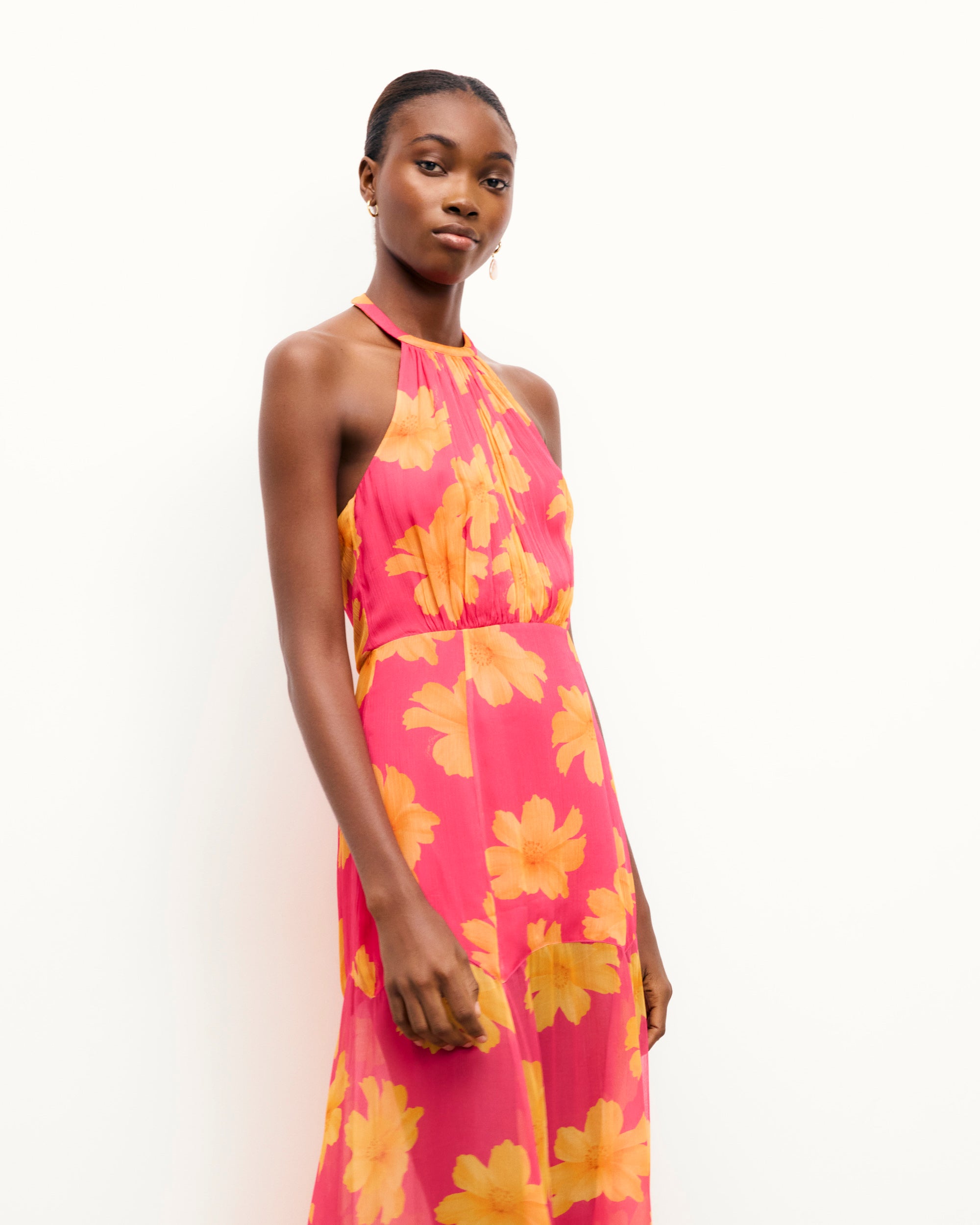 FLOATING GARDEN / NEW / QTY : 61 / Robe Longue Bretelles Perla - Floating Garden