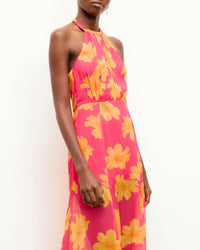 Robe longue à bretelles Perla - Floating Garden