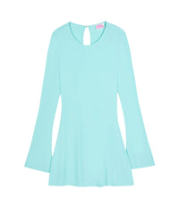 Naïm short dress with long sleeves - Aqua Green
