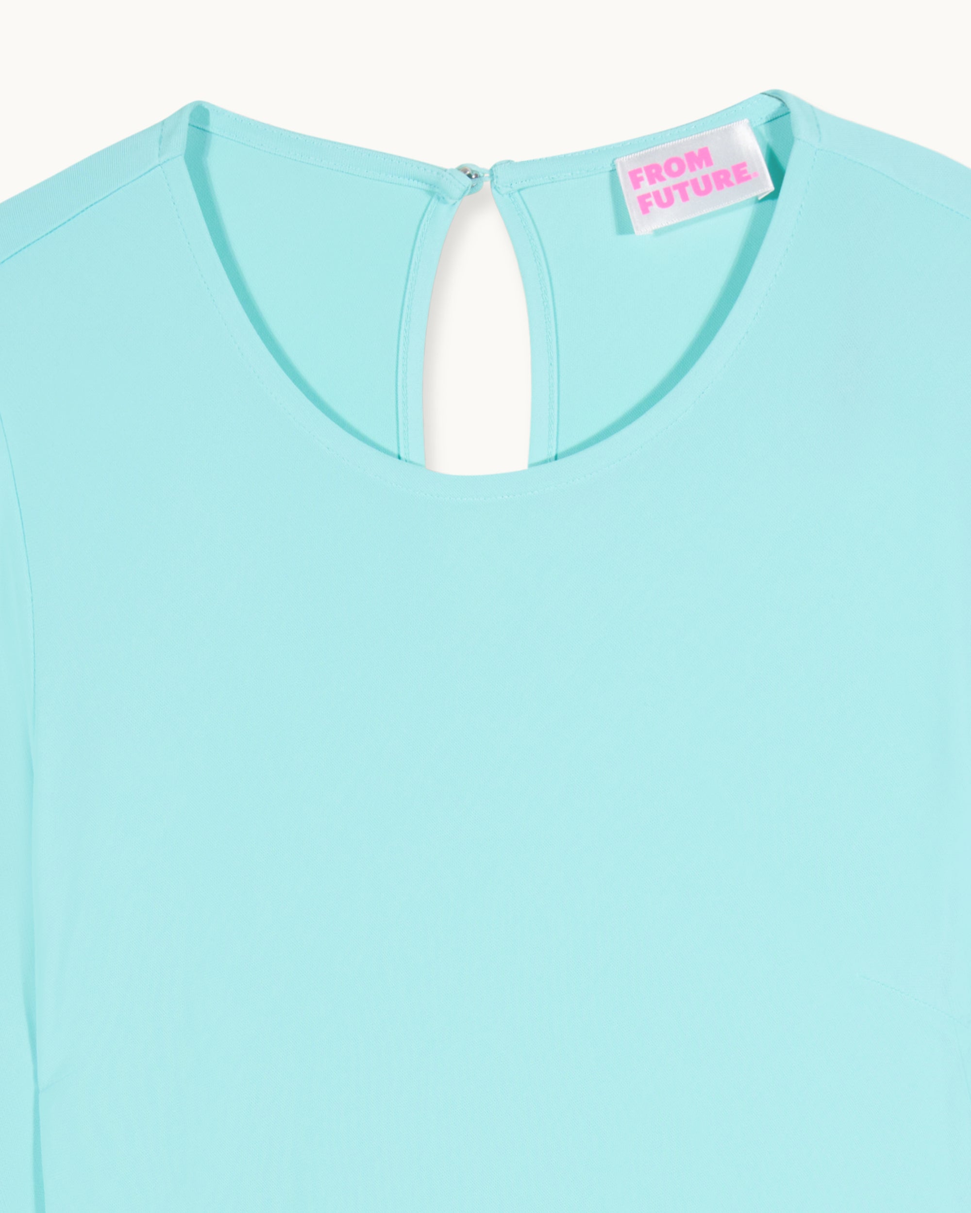 Naïm short dress with long sleeves - Aqua Green
