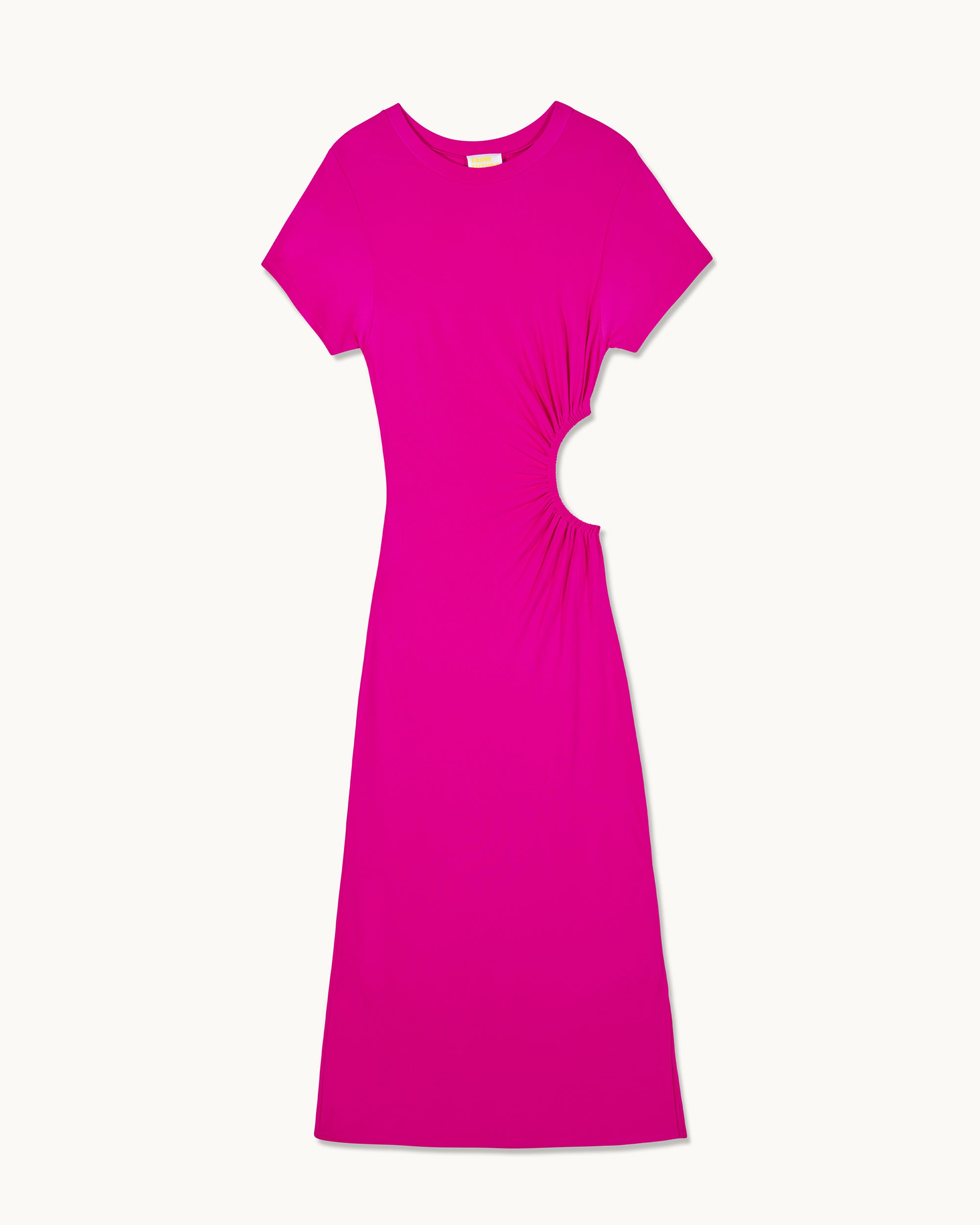 TROPICAL RASPBERRY / NEW / QTY : 63 / Robe Longue Manches Courtes Harper - Tropical Raspberry