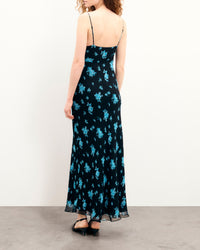 Robe longue à bretelles Giada - Midnight Bouquet