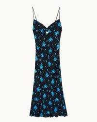 MIDNIGHT BOUQUET / NEW / QTY : 112 / Robe Longue Bretelles Giada - Midnight Bouquet