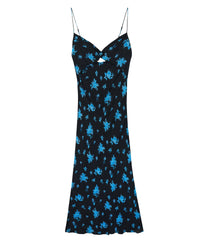 Robe longue à bretelles Giada - Midnight Bouquet