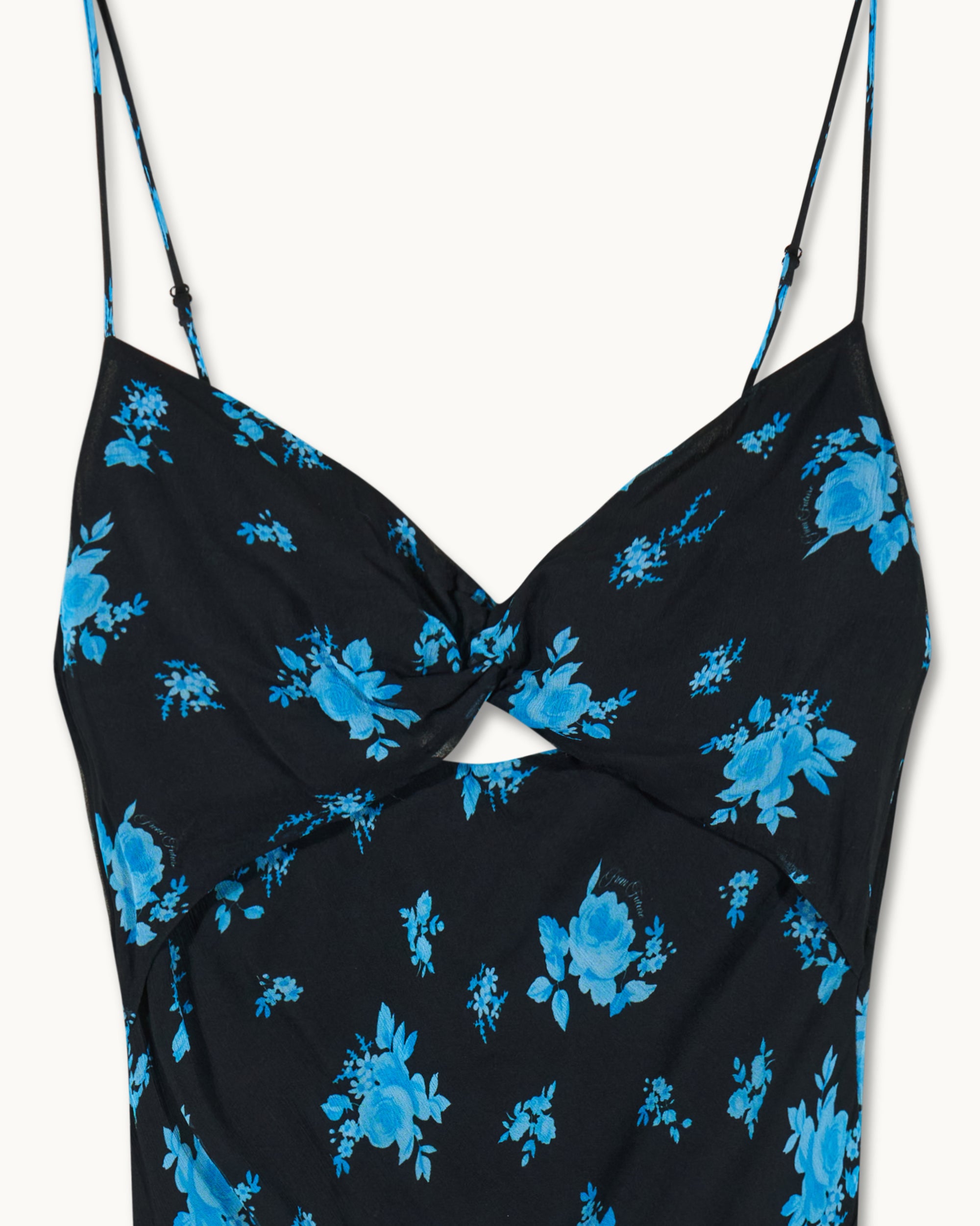 Robe longue à bretelles Giada - Midnight Bouquet