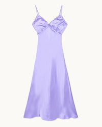 LILAS / NEW / QTY : 48 / Robe Longue Bretelles Lucie - Lilas