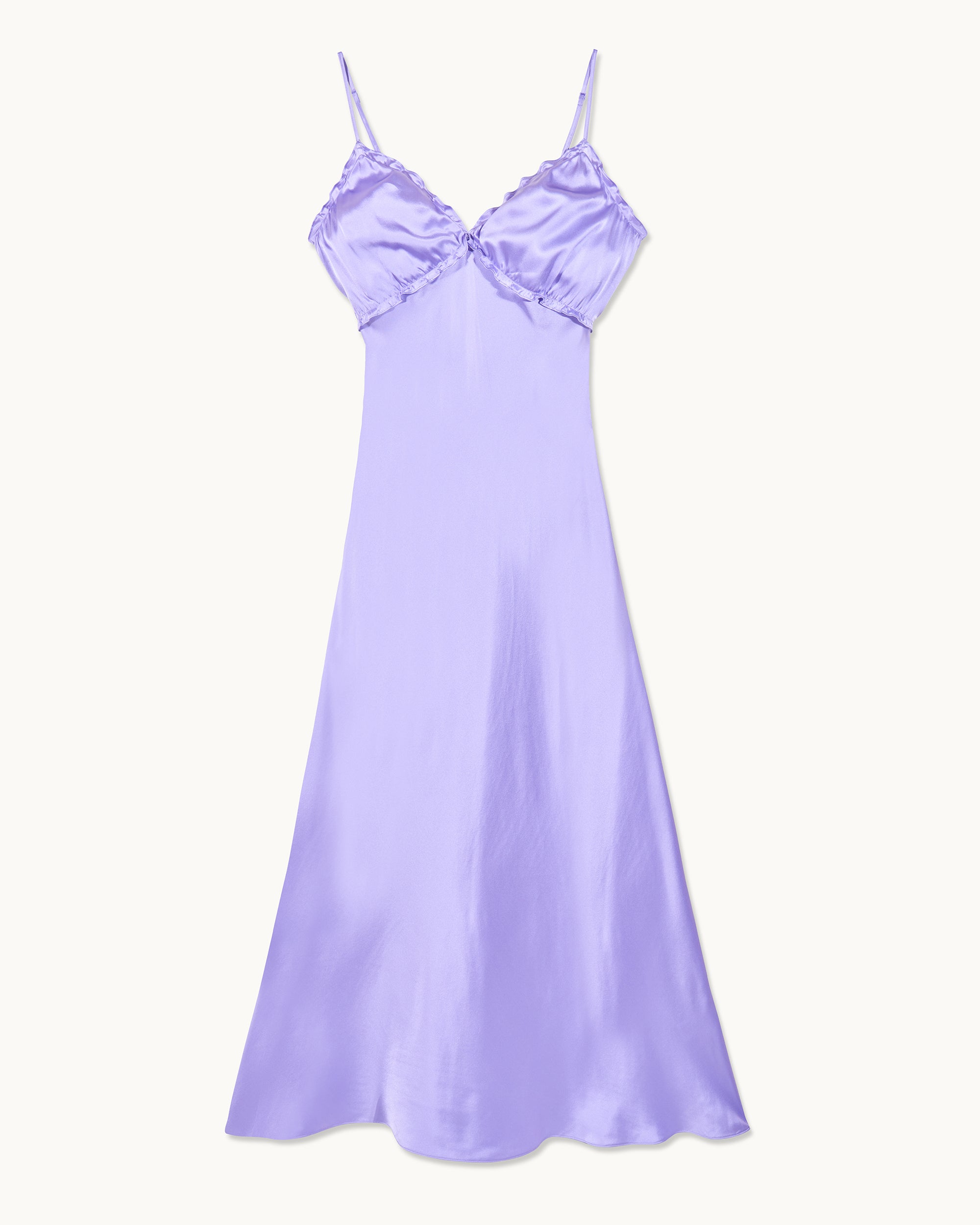 LILAS / NEW / QTY : 48 / Robe Longue Bretelles Lucie - Lilas