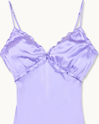 Lucie silk strapless maxi dress - Lilac