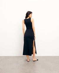 Robe longue à bretelles - Noir