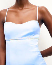 BABY BLUE / NEW / QTY : 37 / Robe Courte Bretelles Batcheva - Baby Blue