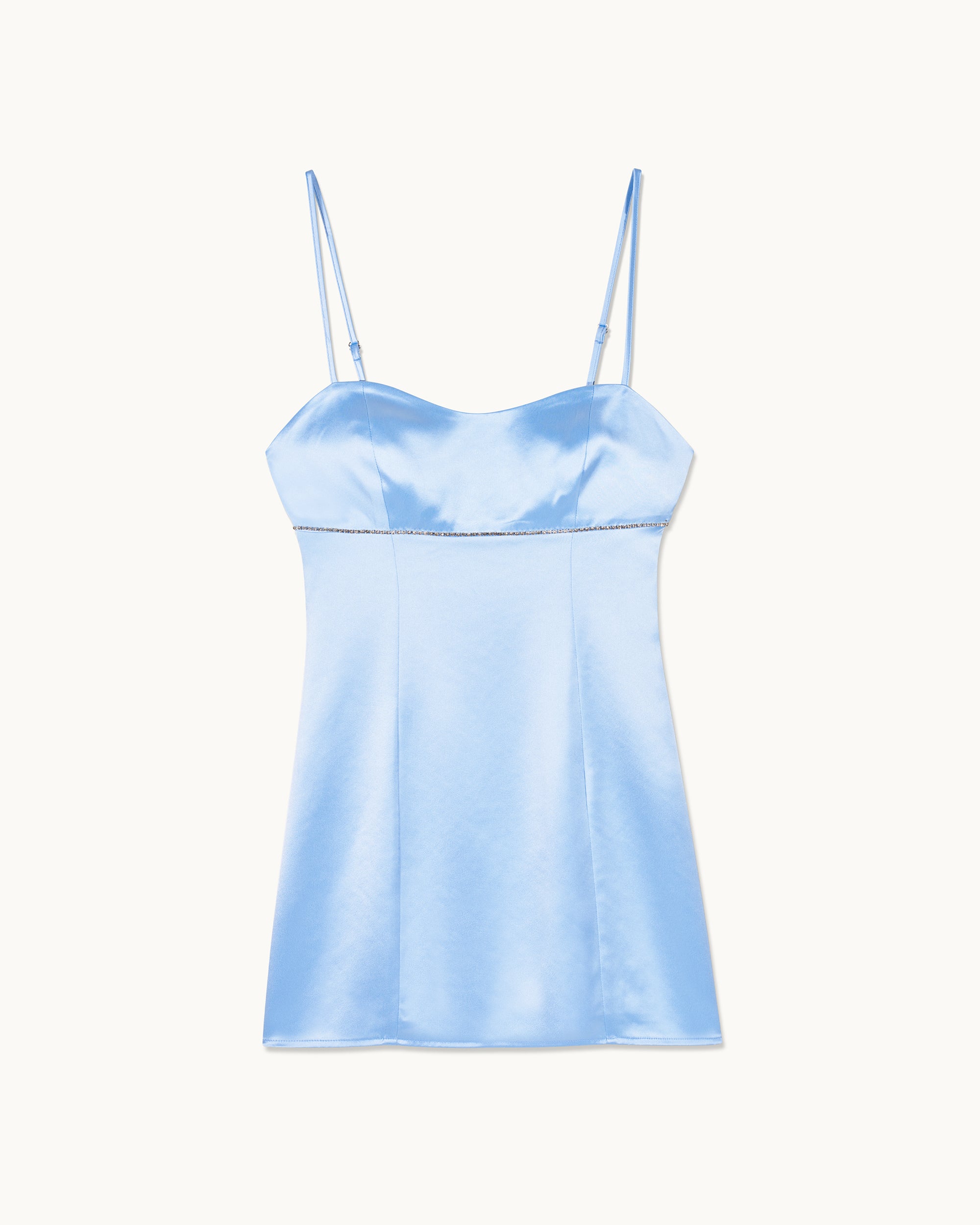 BABY BLUE / NEW / QTY : 37 / Robe Courte Bretelles Batcheva - Baby Blue