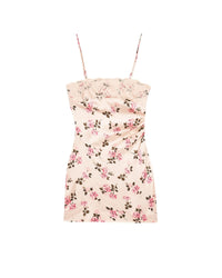 Robe longue à bretelles Romy en soie - Garden Romance