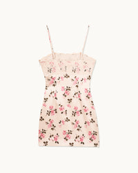 Robe longue à bretelles Romy en soie - Garden Romance