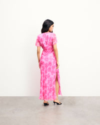 Robe longue à manches courtes Michaela - Candy Flowers