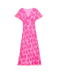 Robe longue à manches courtes Michaela - Candy Flowers