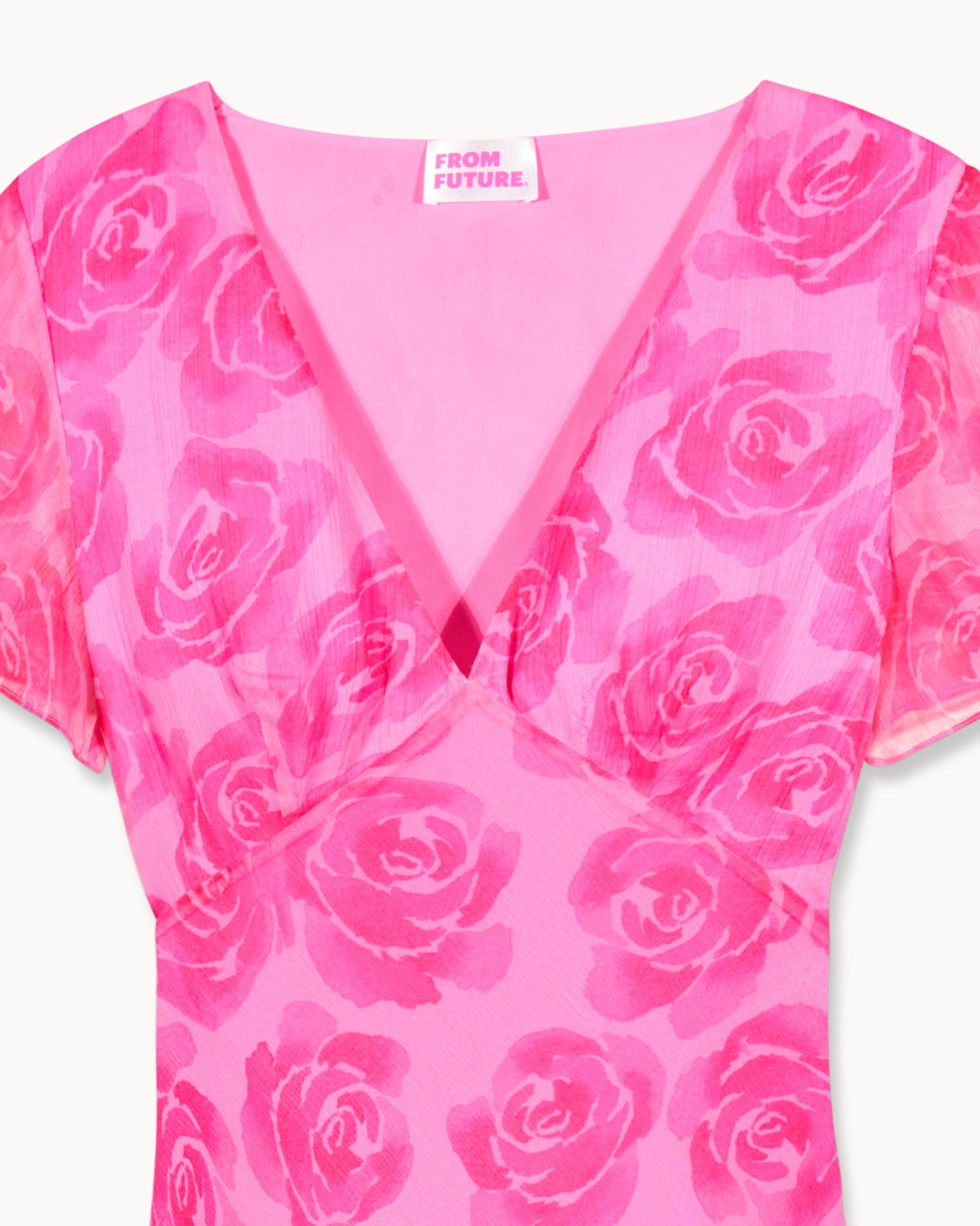 Robe longue à manches courtes Michaela - Candy Flowers