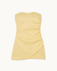 SKY YELLOW / NEW / QTY : 111 / Robe Courte Bustier Nola - Sky Yellow
