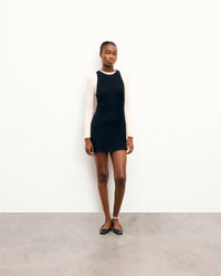 NOIR / NEW / QTY : 71 / Robe Courte Manches Courtes Emmy - Noir