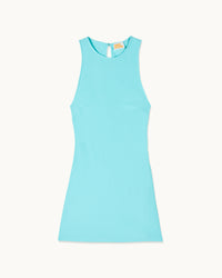 AQUA GREEN / NEW / QTY : 95 / Robe Courte Manches Courtes Emmy - Aqua Green