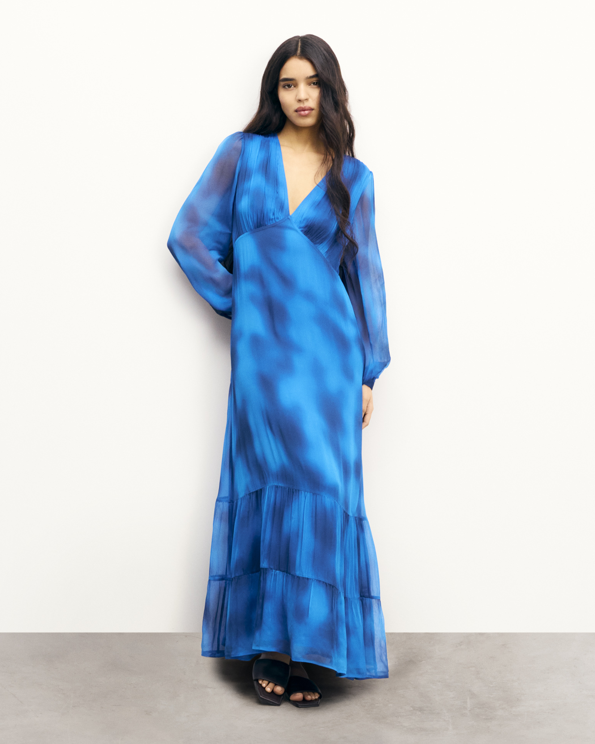 FUZZY BLUE / NEW / QTY : 58 / Robe Manches Longues Giovanna - Fuzzy Blue